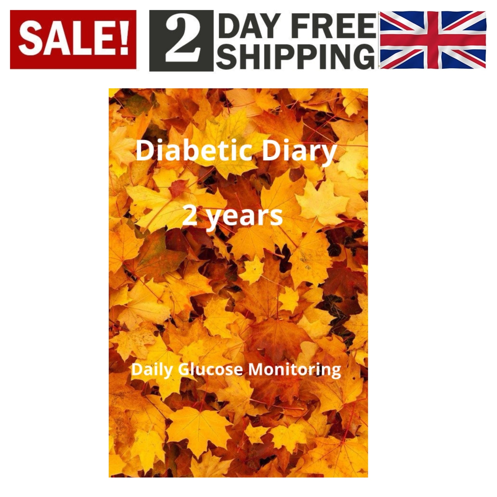 Diabetic Diary Daily Glucose Monitoring Logbook Record Blood Sugar