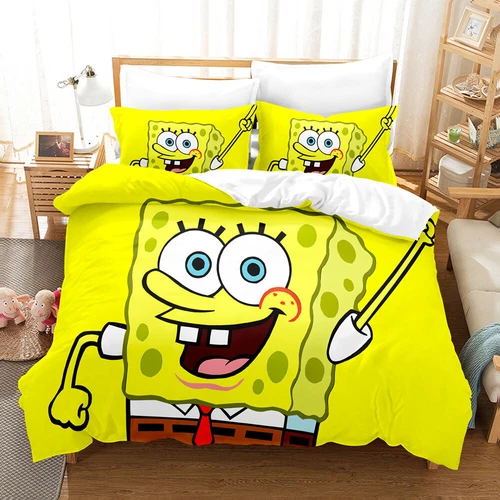 Trapunta Copripiumino 3D Spongebob Squarepants set lenzuola singolo matrimoniale - Foto 2 di 21