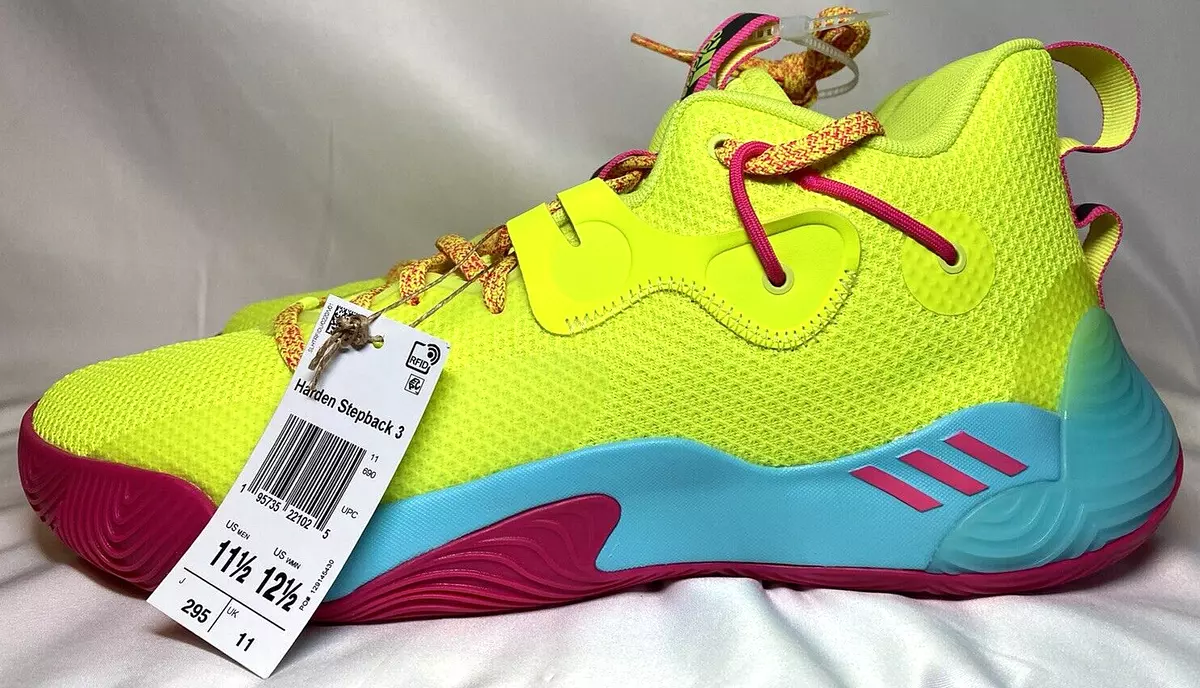 Adidas Harden Stepback 3 Solar Yellow Men’s Basketball Shoes Sz 11.5 GY8634