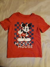 JUMPING BEANS DISNEY boys size 5 red Mickey Mouse short sleeve t-shirt