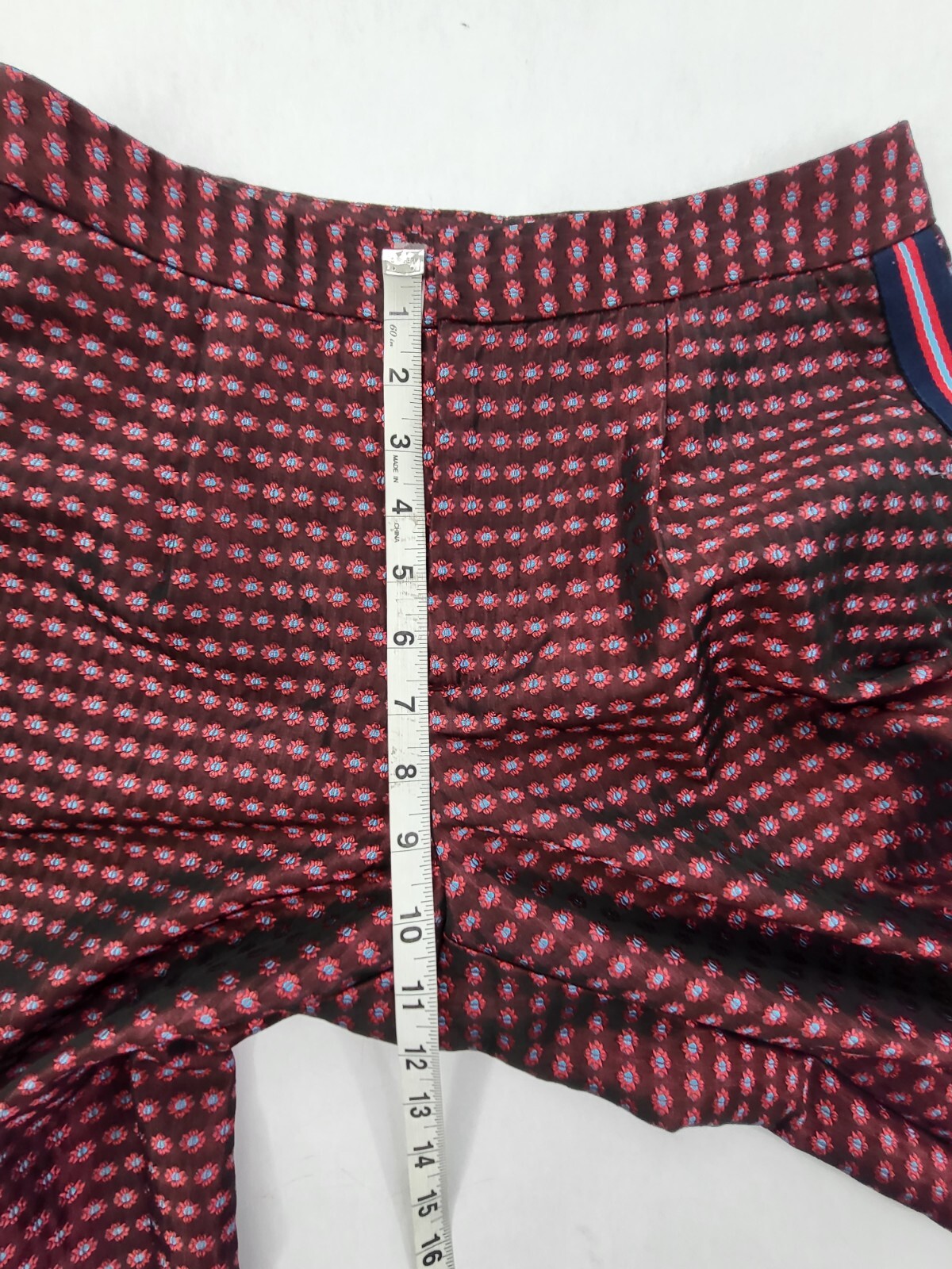 Zara Basic Dress Pants. Flower Pattern Side Strip… - image 6