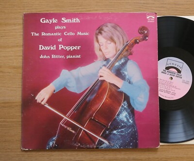GS 1050 Gayle Smith Plays David Popper Romantic Cello Music Genesis Vinyl NM