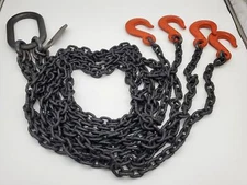 Lift-All 932QOSW10X8 4 Chain Sling 8ft Long 9/32" Grade 100 Links 11,200lb