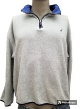 Nautica Pullover Gray Size 2X Lightweight Embroidered Back Logo Jacket Soft