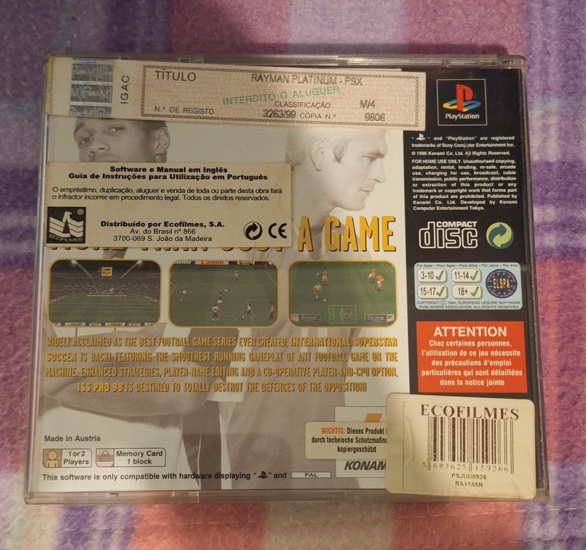 International Superstar Soccer Pro '98 (Sony PlayStation 1, 1998