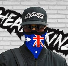 POLAR FLEECE FACE NECK WARMER - AUS FLAG Snow, Ski, Motorcycle, Camp