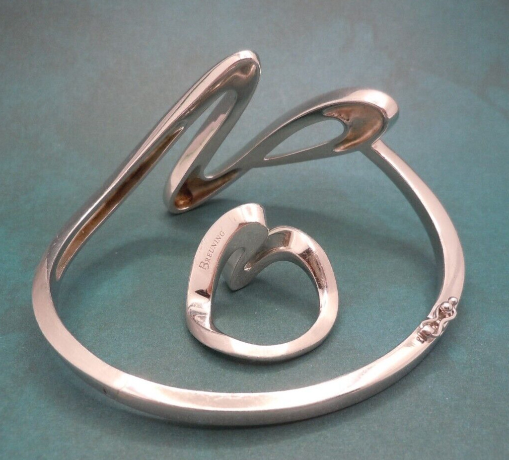 Sterling Silver BREUNING Hinged Bangle Bracelet &… - image 3
