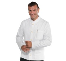 Giacca Coreana  Bianca Isacco Cameriere Maitre, Promote Tg. S - XXL manica lunga