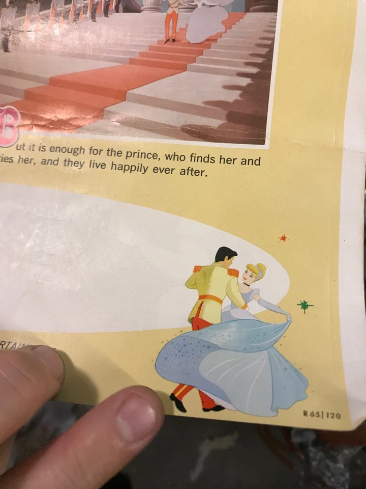 Póster publicitario de Walt Disney’s Cenicienta Buena Vista Productions película 14x22 Foto 3 de 4