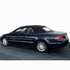 Fits 2001-2006 Chrysler Sebring Convertible Top Wwindow Black Sailcloth