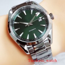 40mm Automatic Japan NH35A Movement Mens Watch Green Dial Date Screw Down Crown