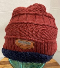 WOMENS HINDAWI WINTER KNIT HAT SUPER SOFT INSIDE  OUT BURGUNDY OSFM EXC COND 10