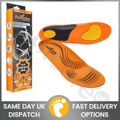 FootActive Football Plus Slimline Sport Einlegesohlen Fußgewölbestütze & Stoßdämpfung