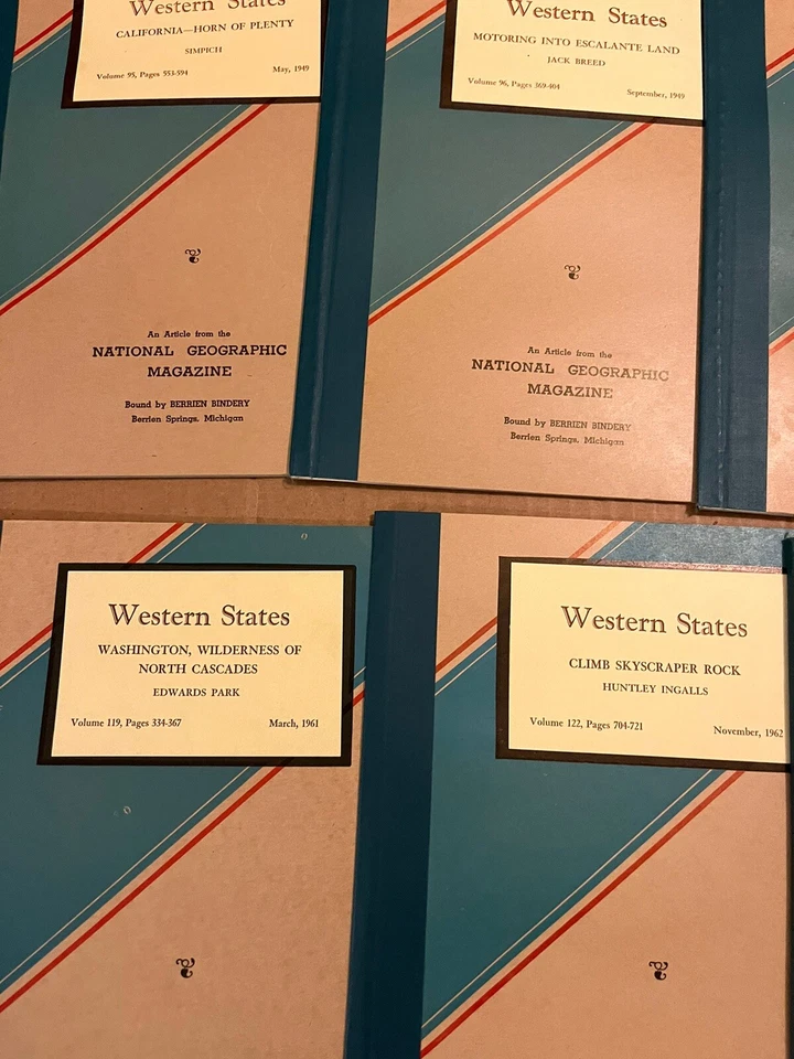 Vintage National Geographic Western States Bound Articles W/Case 18 Booklets Foto 4 de 4