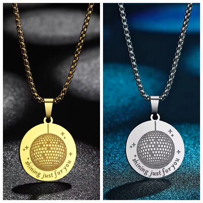 Mirrorball Folklore Halskette Gold oder Silber Epochen Taylor Swift Konzert Swiftie