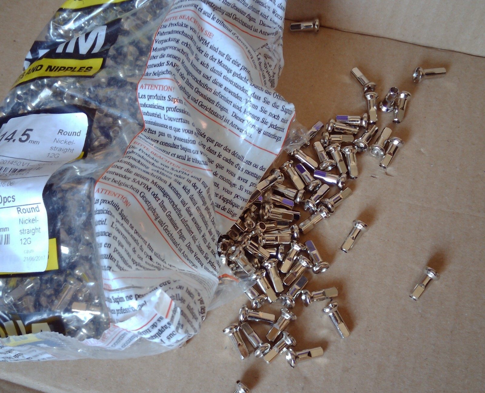 Raggio In Acciaio Inossidabile Argento 2,6mm L220mm Testa