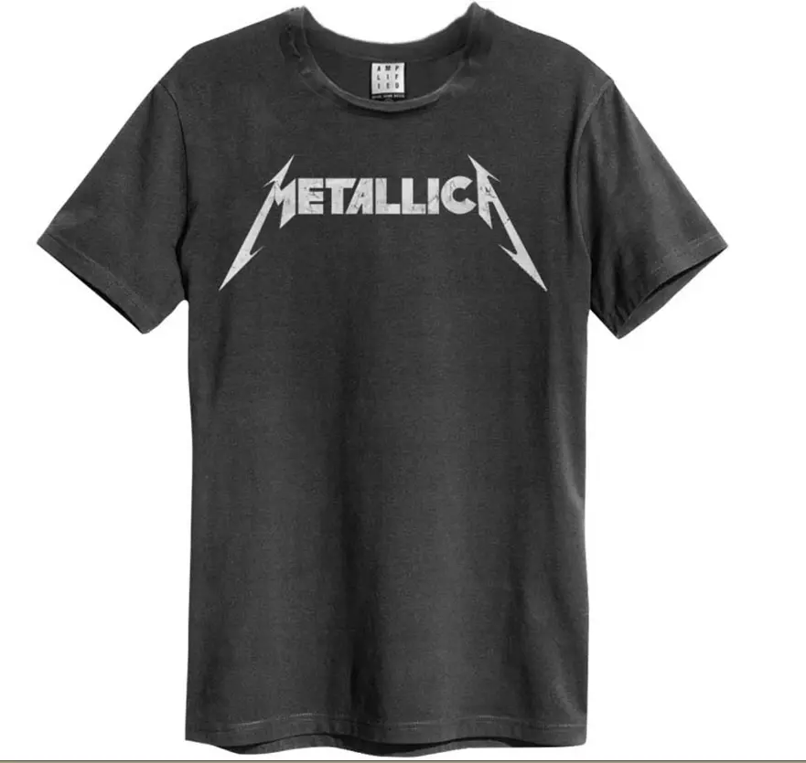 Grey metallica top t shirt
