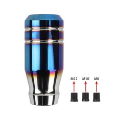 Universal Aluminum Burnt Blue Manual Gear Stick Shift Knob Shifter Lever Head