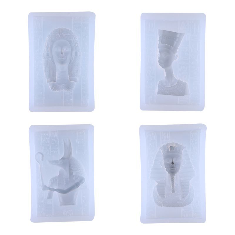 Egyptian Pharaoh Head Charm Mold for Crystal Epoxy Resin Jewelry Casting