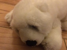 Dakin Lou Rankin Laying Polar Bear Plush 8"