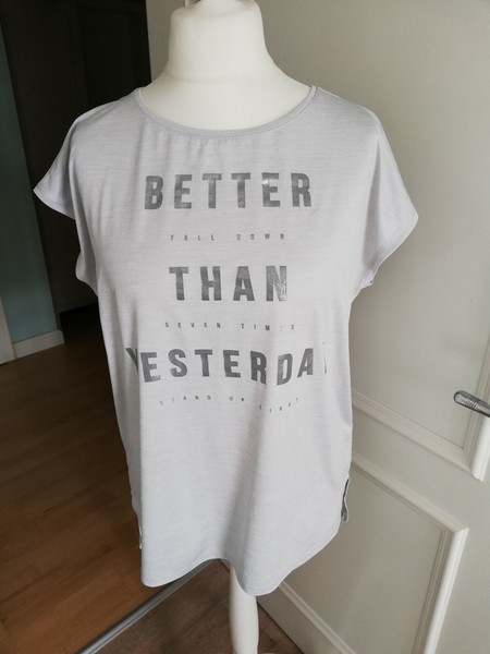 H M Sport Shirt Size M Light Grey With Script Kuoginc Com