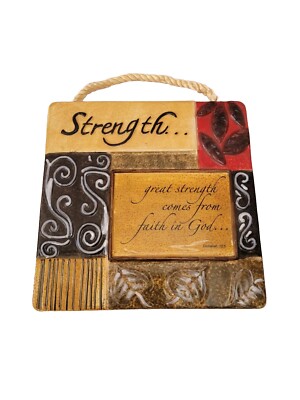 Inspirational Strength Wall Decor Ceramic  