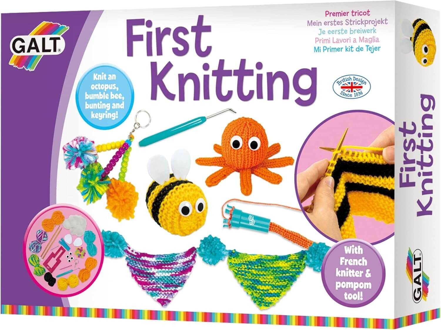 Galt Creative Cases Children's First Knitting Kit For Ages 6 and Up