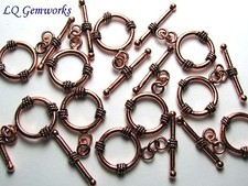 10 ANTIQUE COPPER Fancy Toggle Clasps CP3