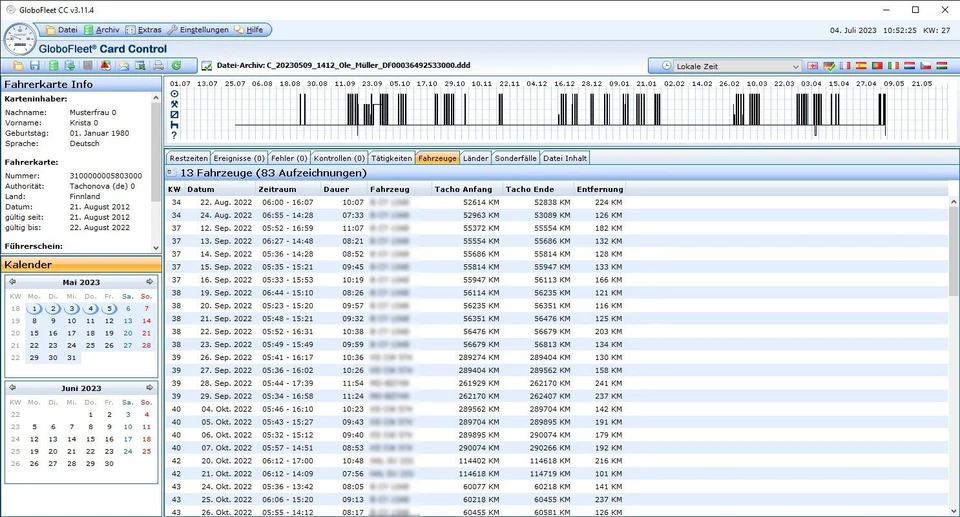GloboFleet Card Control Software Fahrerkarte digitalem Tachograph USBKey - Bild 4 von 4