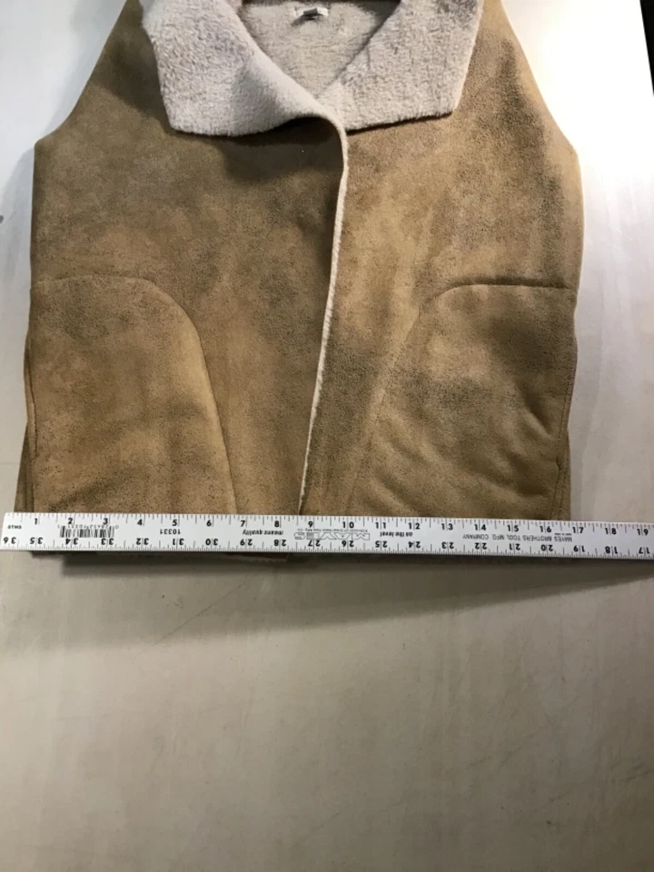 Ecote Women's Vest Size XS Sleeveless Tunic Faux Fur Rawhide Casual  - Image 3 of 4