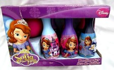 Unisex Kid's Disney Sofia The First Princess 6 Pins and 1 Ball Bowling Set-New 