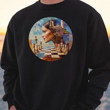 Chess Portrait Sweatshirt Cosy and Perfect for Any Occasion S to 4XL