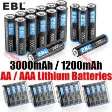 EBL 1.5V AAA AA Lithium Batteries Constant Volt Non-rechargeable Batteries LOT
