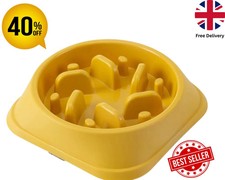 Dog Food Bowl Slow Feeder Pet Food Bowl Anti Slip Cat Food Bowl Dish | UK Seller