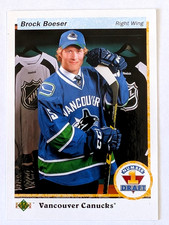2017 - 2018 BROCK BOESER UPPER DECK SP AUTHENTIC ROOKIE HOCKEY CARD DRAFT RDP-BB. rookie card picture