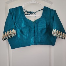 38" Saree Blouse Teal Green