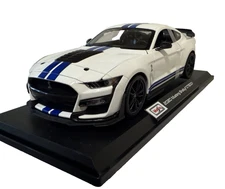 2020 Ford Mustang Shelby GT500 1:18 Maisto Die-Cast Model Car White/Blue NIB