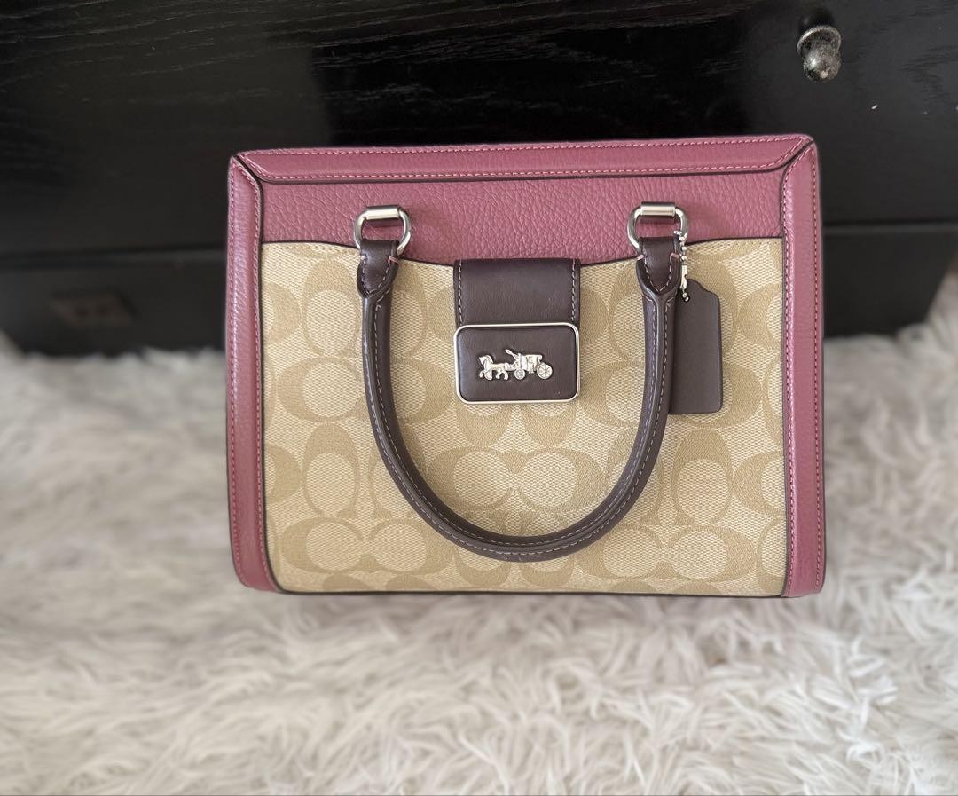 Coach Signature Shoulder Bag Carryall Handbag m4_0701