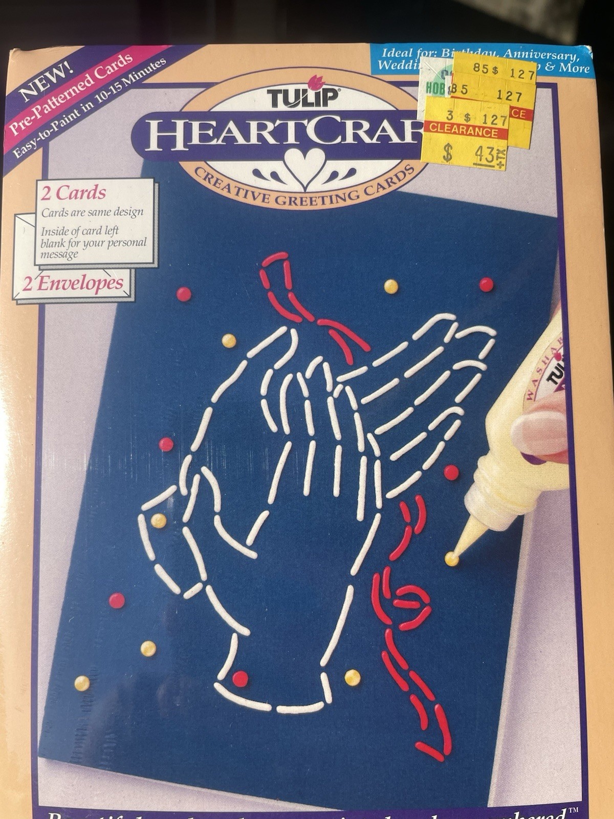 8 Packs TULIP Heartcraft Creative Greeting Card Making Kits NOS 1994 16 Cards