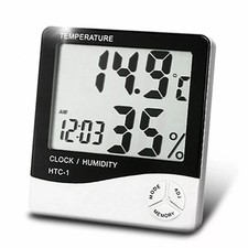 Digital LCD Indoor/ Outdoor Thermometer Hygrometer Temperature Humidity HTC 1