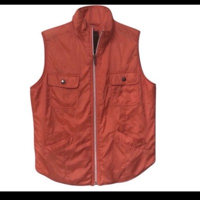 Tommy Bahama Lightweight Golf Vest Orange S Travel Athletic Packable Halloween