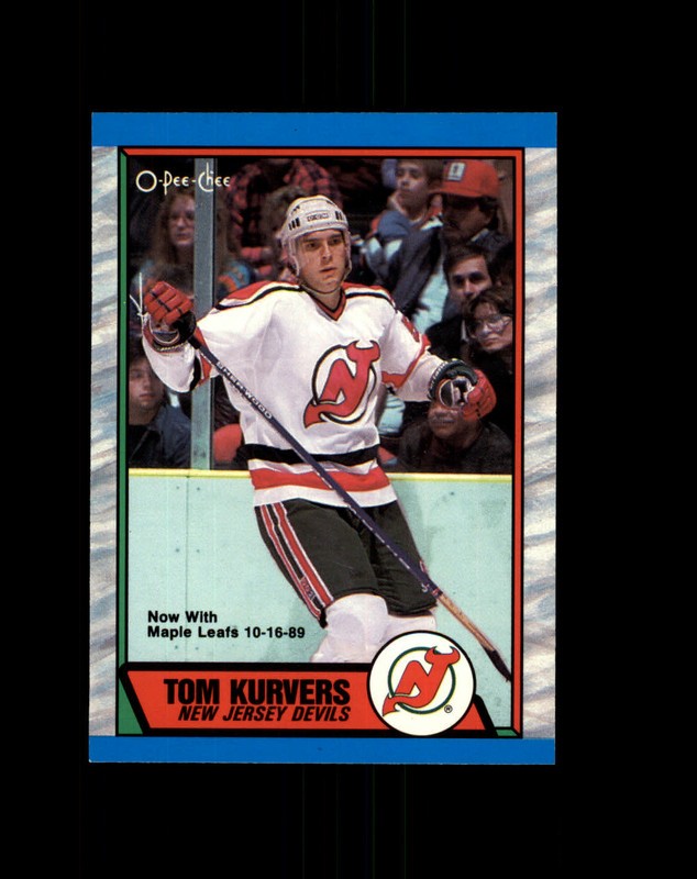 Tom Kurvers 1989-90 O-Pee-Chee Tembec Test #9 New Jersey Devils