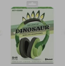 LED Light Up Dinosaur Wireless Headphones Bluetooth