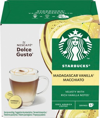 STARBUCKS MADAGASCAR VANILLA MACCHIATO Coffee Capsules For Dolce Gusto