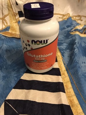 NOW Glutathione 500 mg 120 veg caps with Milk Thistle & ALA 02/2027EXP
