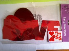 5 Pcs Red Glossy Heart LOVE Cutouts Paper Hearts Shape Red Valentine S Day