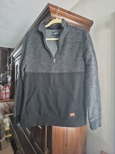 Billabong 1/4 Zip Pullover Black And Grey