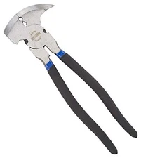 Fencing Pliers - Multi Purpose Fence Tool with 2 Wire Cutters, Hammer End, St...