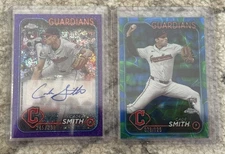 2024 Topps Chrome Update Cade Smith Auto RC Purple Speckle Refractor :299 plus 1