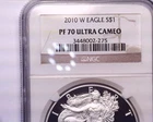 2010-W Proof American Silver Eagle NGC PF70UCAM , Problem free coin!